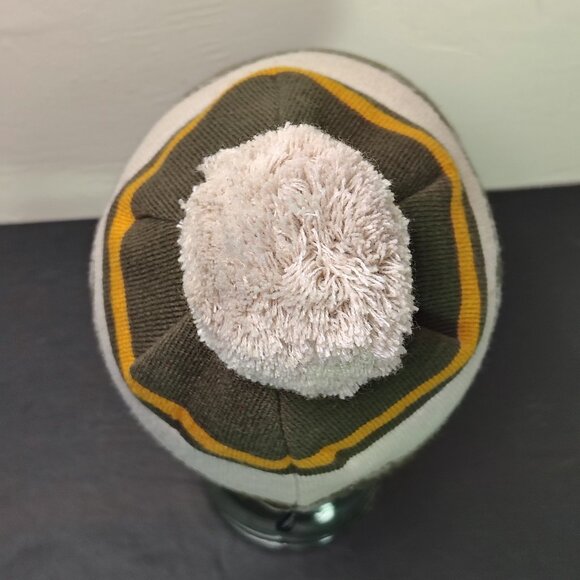 Danner Boots Pom Beanie Hat Green Winter Cuff Knit - Picture 7 of 10